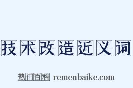 技术改造近义词是什么意思的图片